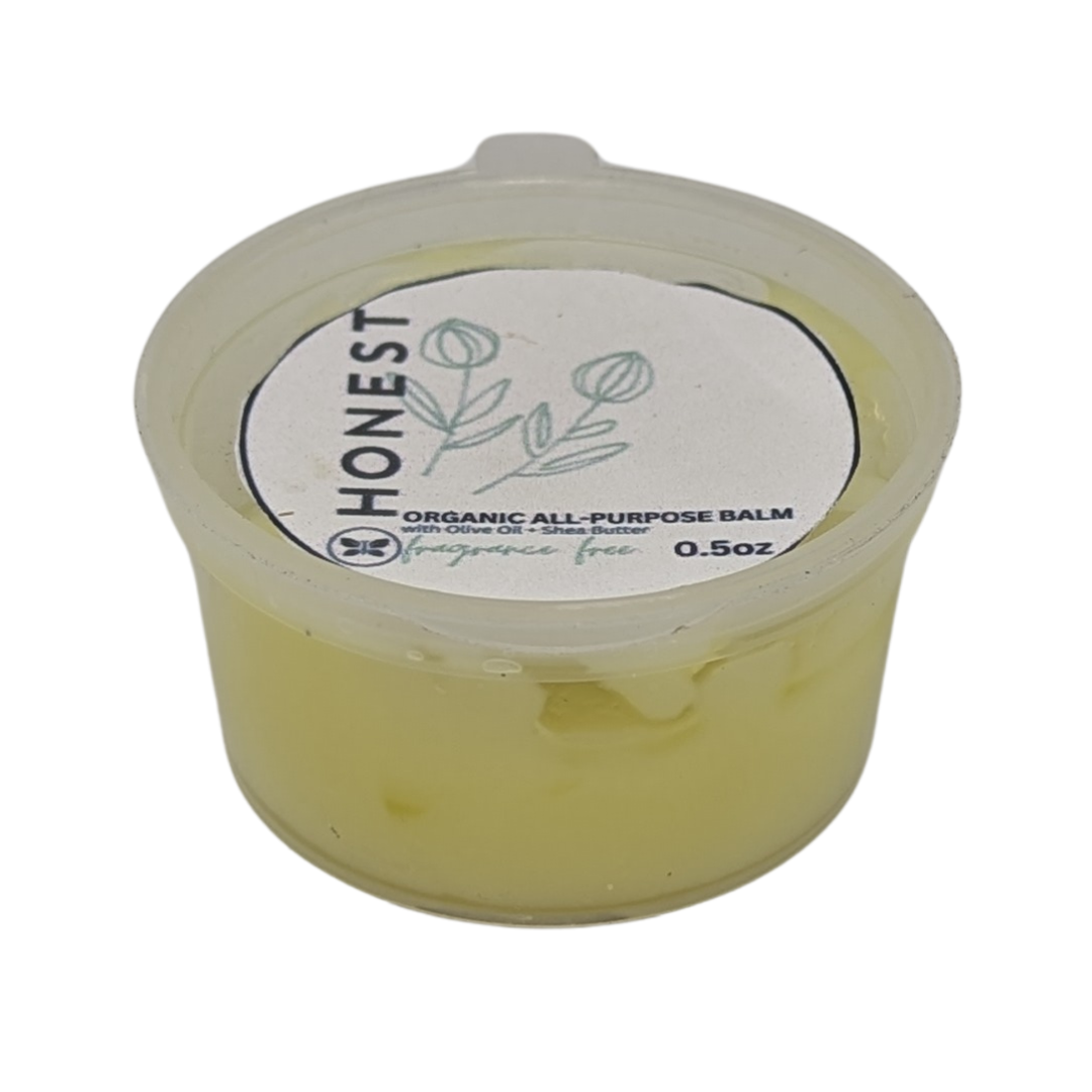 Trial Size The Honest Co. Organic All Purpose Balm with Oilive Oil + Shea Butter, 0.5 oz