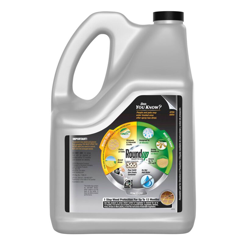 RoundUp Ready To Use Max Control 365 Kills & Prevents Up To 12 Months 160 fl oz / 4.73L