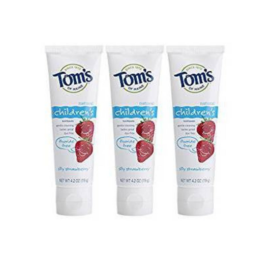Tom's of Maine Anticavity Fluoride Free Children's Toothpaste Silly Strawberry 5.1 oz / 144g