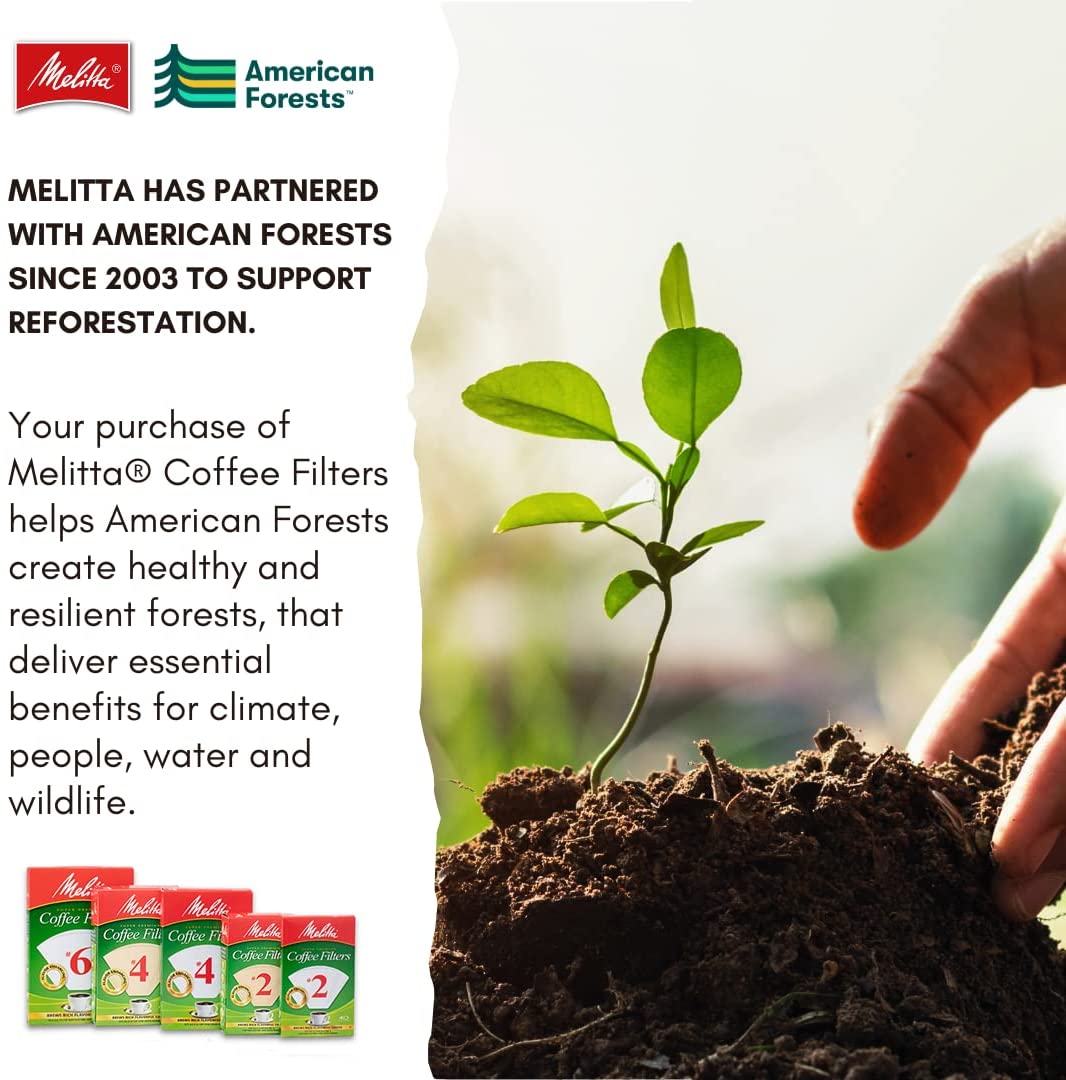 Melitta Super Premium #4 Coffee Filters, 100 Natural Brown Cone Filters (Fits all 8-12 Cup Cone Coffee Makers)