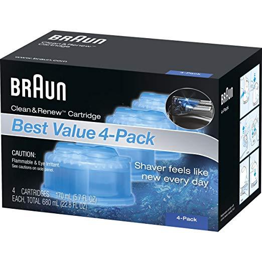 Braun Clean & Renew Refill Cartridges CCR, 4 Count (Packaging May Vary)