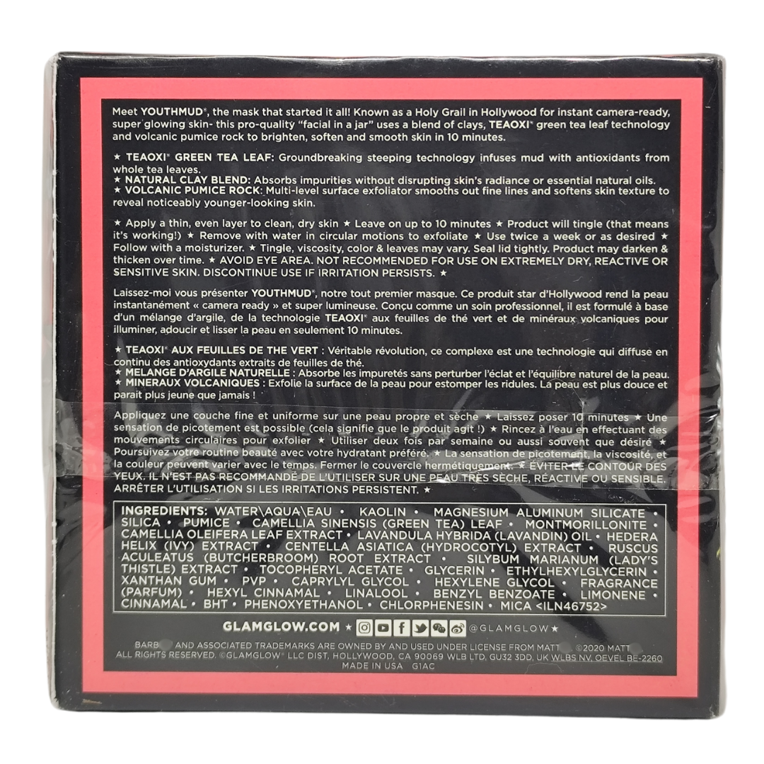 Barbie Glamglow Youthmud Glow Stimulating Face Mask Treatment, 50 g / 1.7 oz.