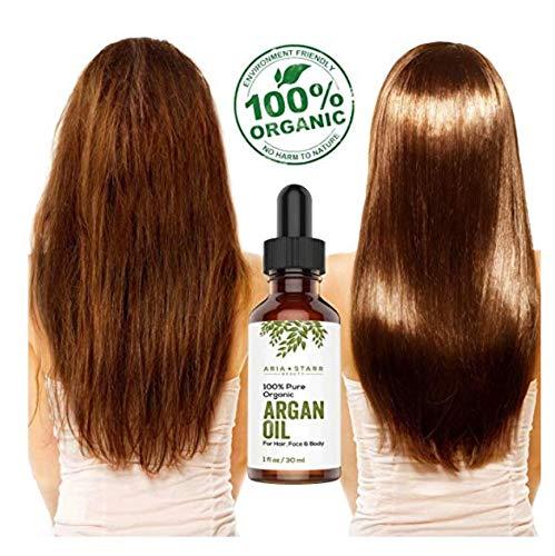 Aria Starr Beauty 100% Pure Organic, Argan Oil For Hair Face and Body (1 fl.oz / 30ml)