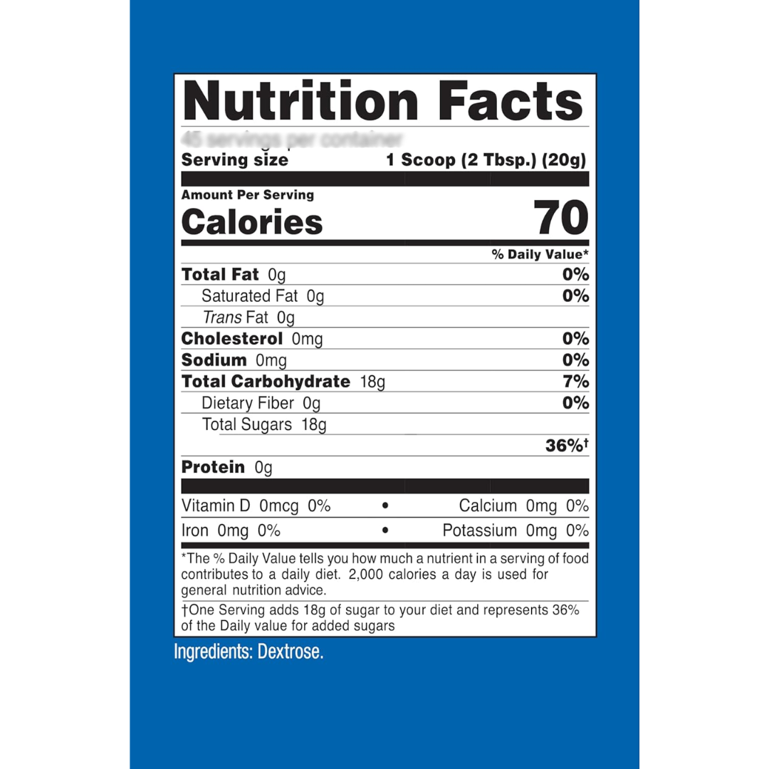 Trial Size Nutricost Dextrose Unflavored Powder, 230 g
