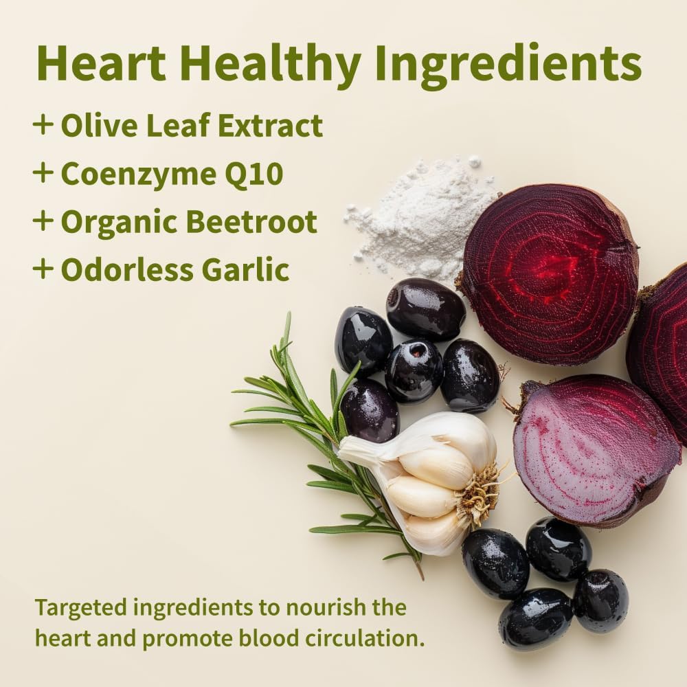 SNAP Heart Health Blood Pressure Support, 1550mg Blood Pressure Complex, 260mg Nitric Oxide, 100mg Hawthorn Berry Extract, 90 Capsules