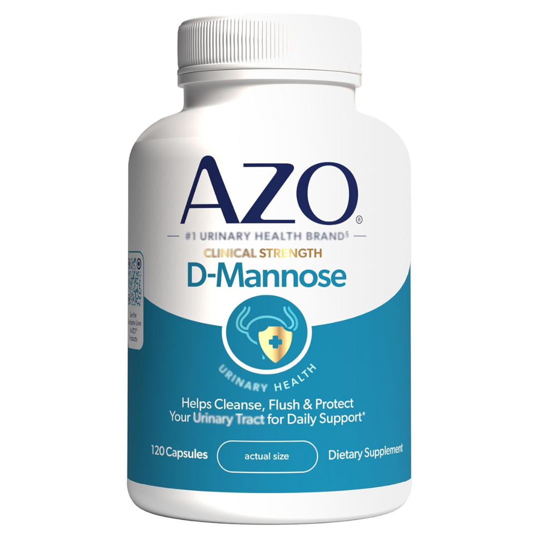 AZO D-Mannose Urinary Tract Health Helps Cleanse Flush & Protect Urinary Tract (120 Capsules)