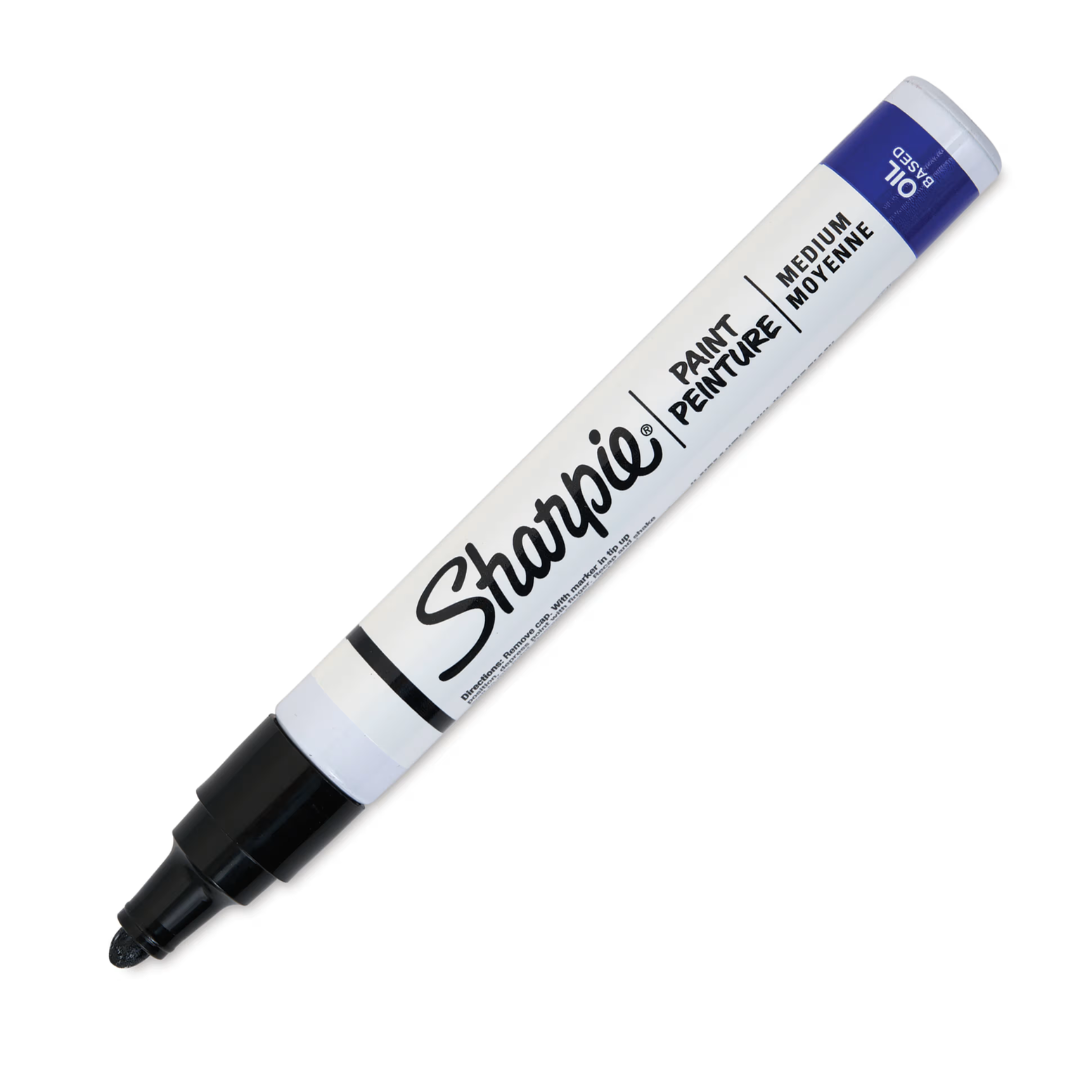 Sharpie Oil-Based Paint Marker, Medium Point, Black (Pack of 3)