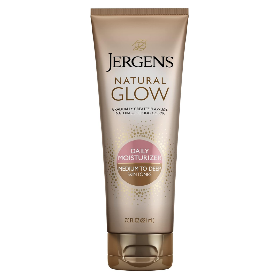 Jergens Natural Glow Daily Moisturizer Medium to Deep Skin Tones, 7.5 oz / 221 ml
