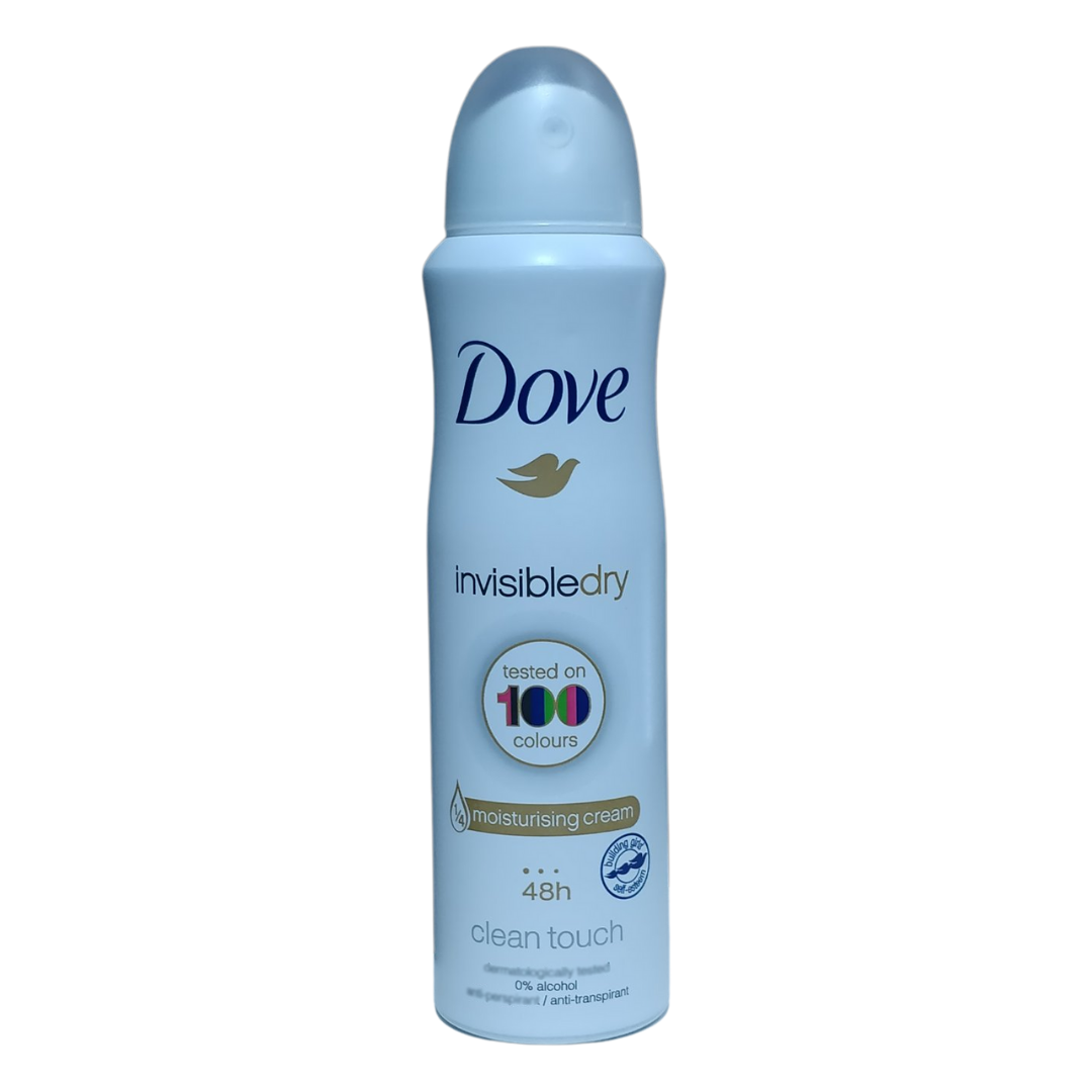 Dove Invisible Dry Moisturizing Cream Clean Touch Anti-Perspirant Spray, 5 oz / 150 ml