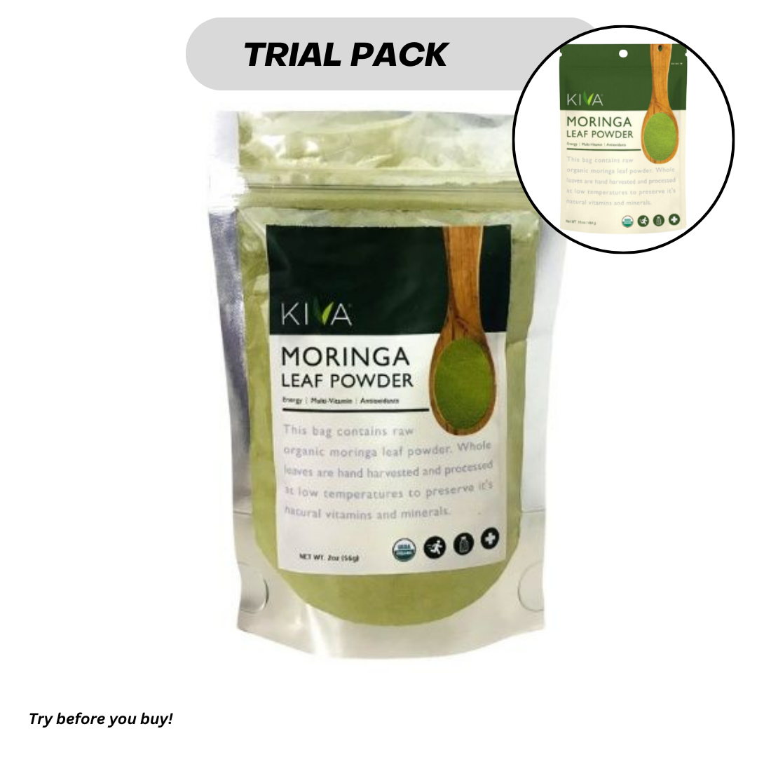 Trial Size KIVA Moringa Leaf Powder  2oz per 56grams