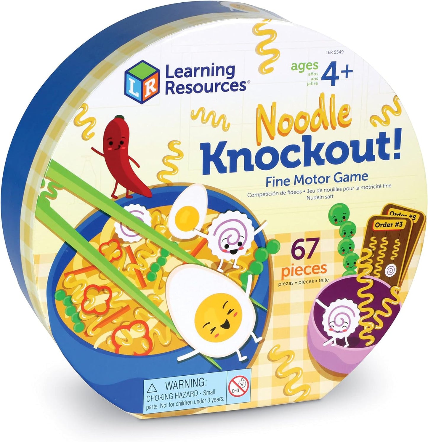 Learning Resources Noodle Knockout Fine Motor Game Ages 4+ (67 Pieces)