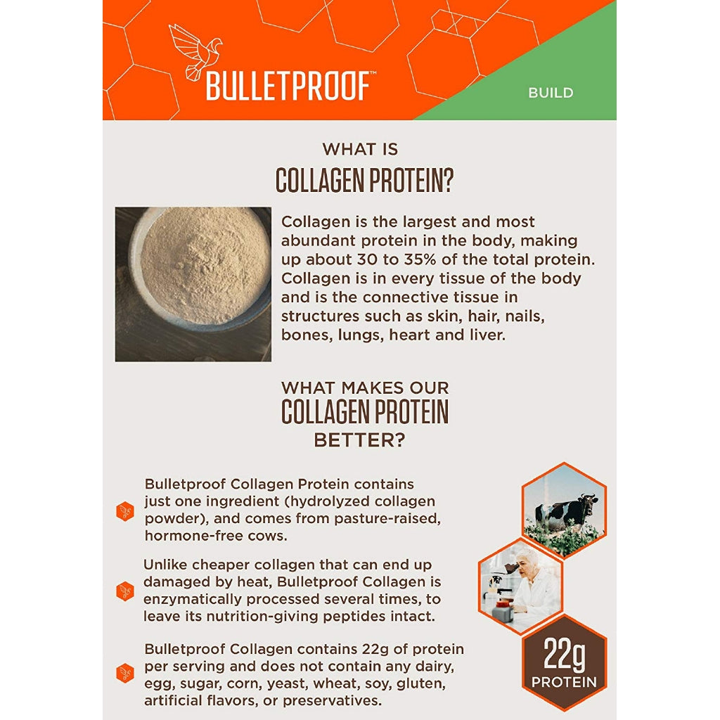 Bulletproof Collagen Protein Powder Chocolate Flavor  (17.6 Ounces)