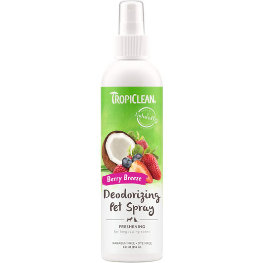 TropiClean Deodorizing Pet Spray Berry Breeze, 8 fl.oz/236fl oz