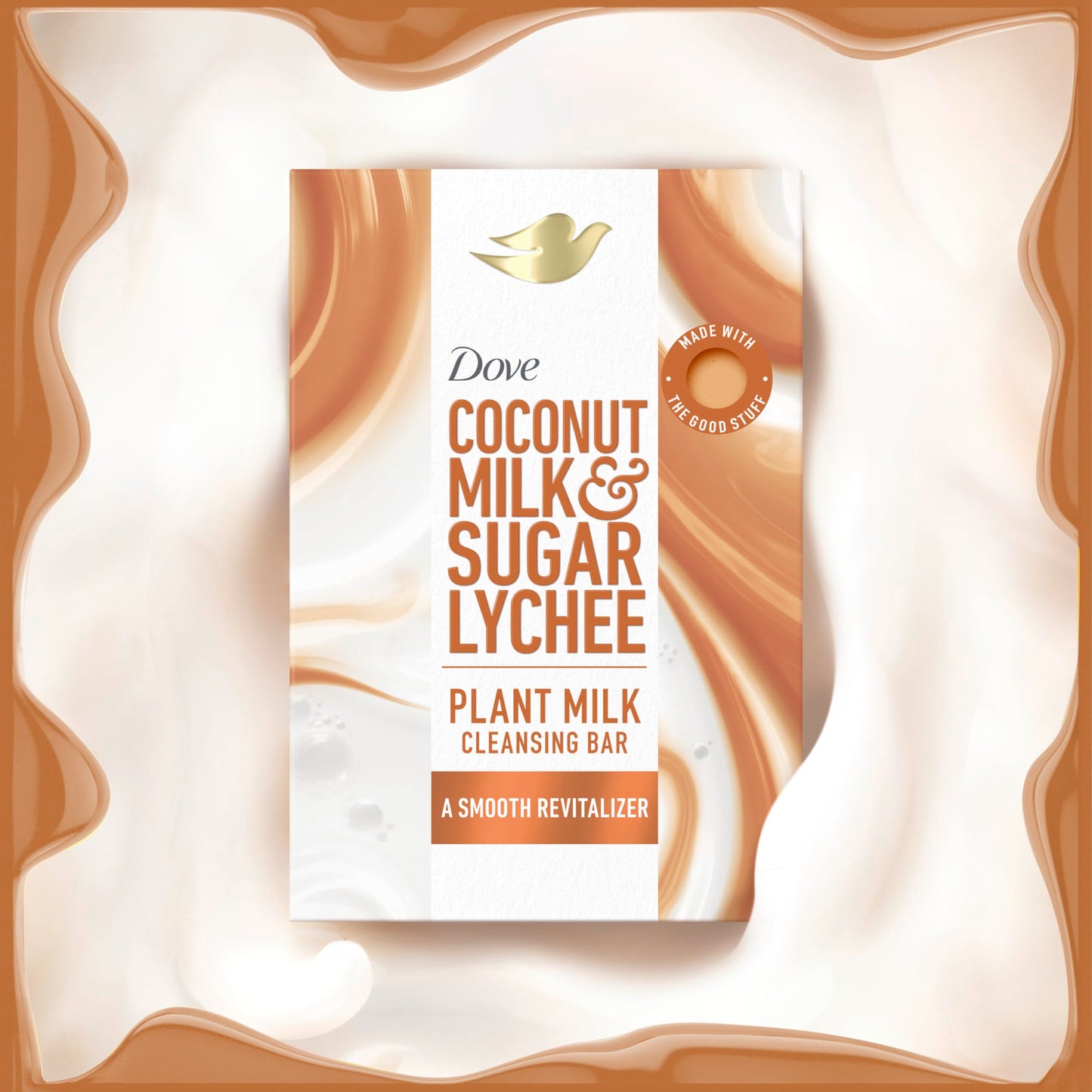 Dove Plant Milk Cleansing Bar Soap for Moisturized Skin, 5 oz