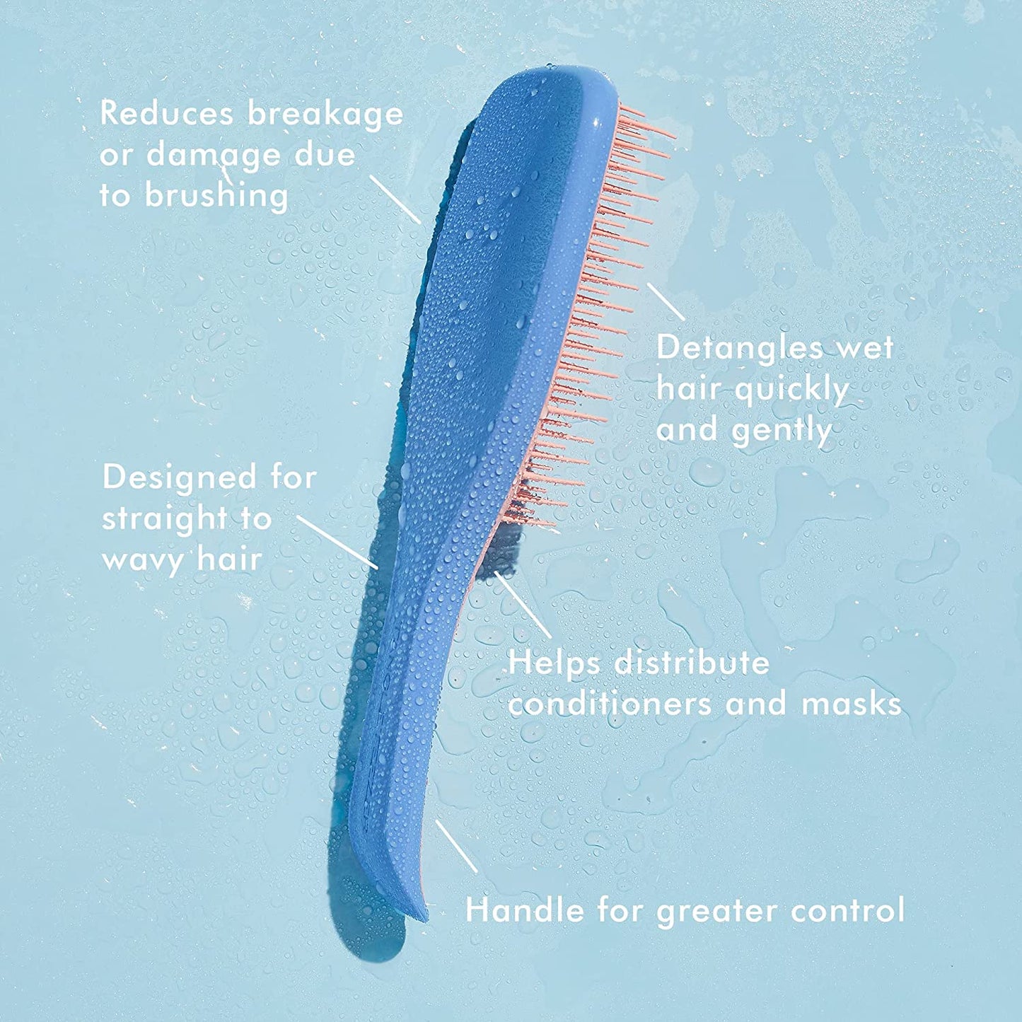 Tangle Teezer Detangling Hairbrush For All Types The Ultimate Detangler For Wet Hair - Apricot Blaze