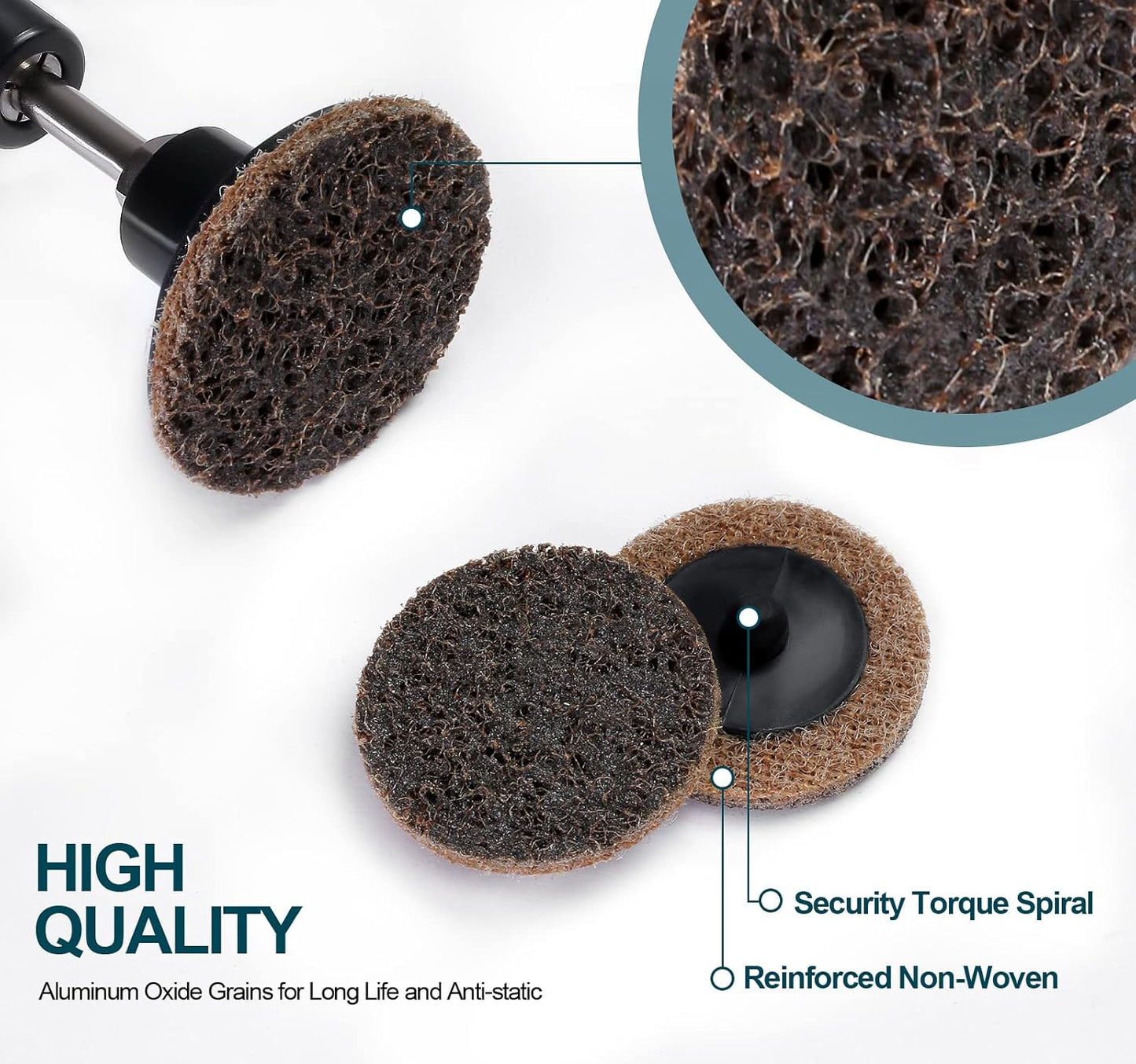 Satc Premium 2 Inch Roll Lock Disc Set with 1/4" Disc Holder, 45 pcs