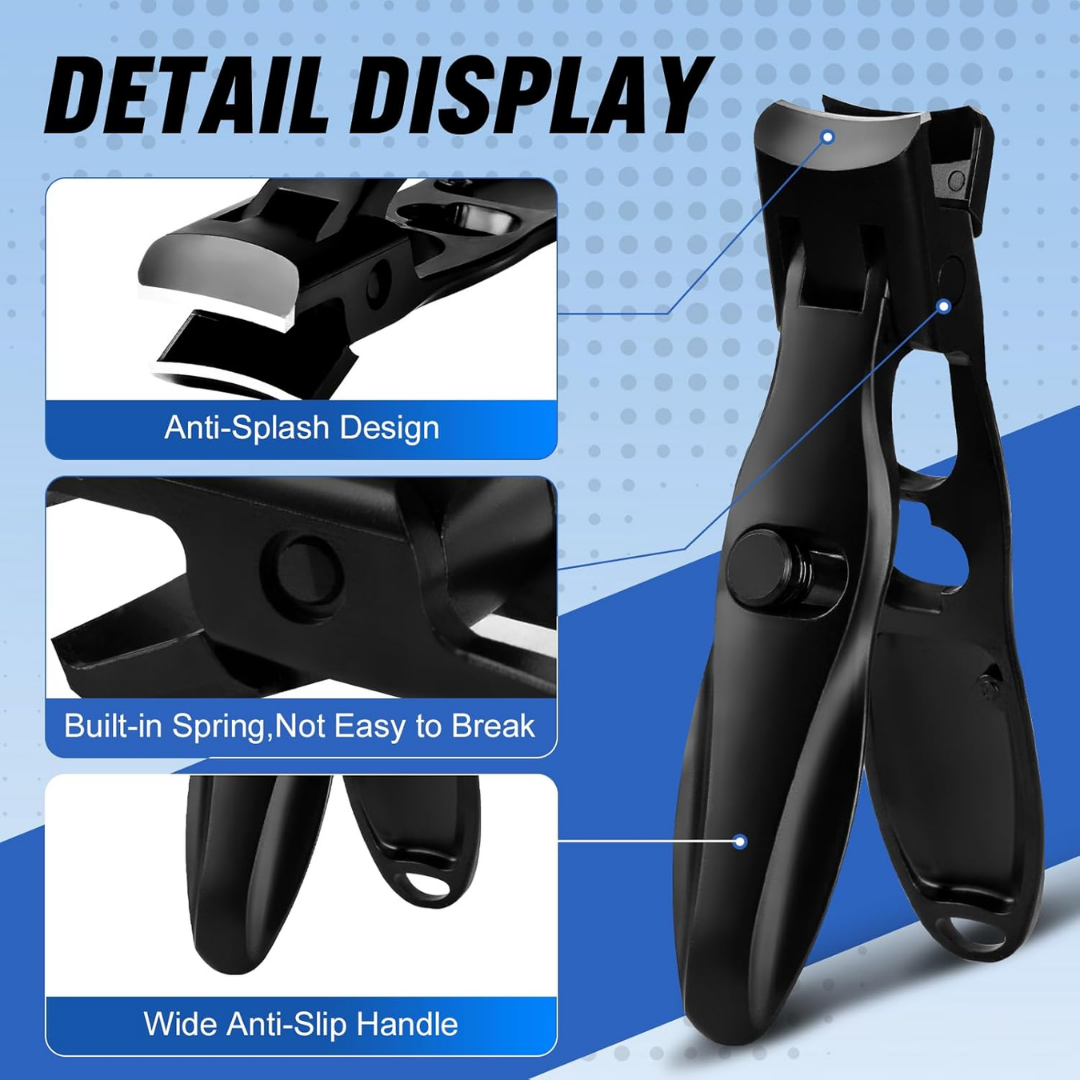 Swocky German Stainless Steel Nail Clipper, Black