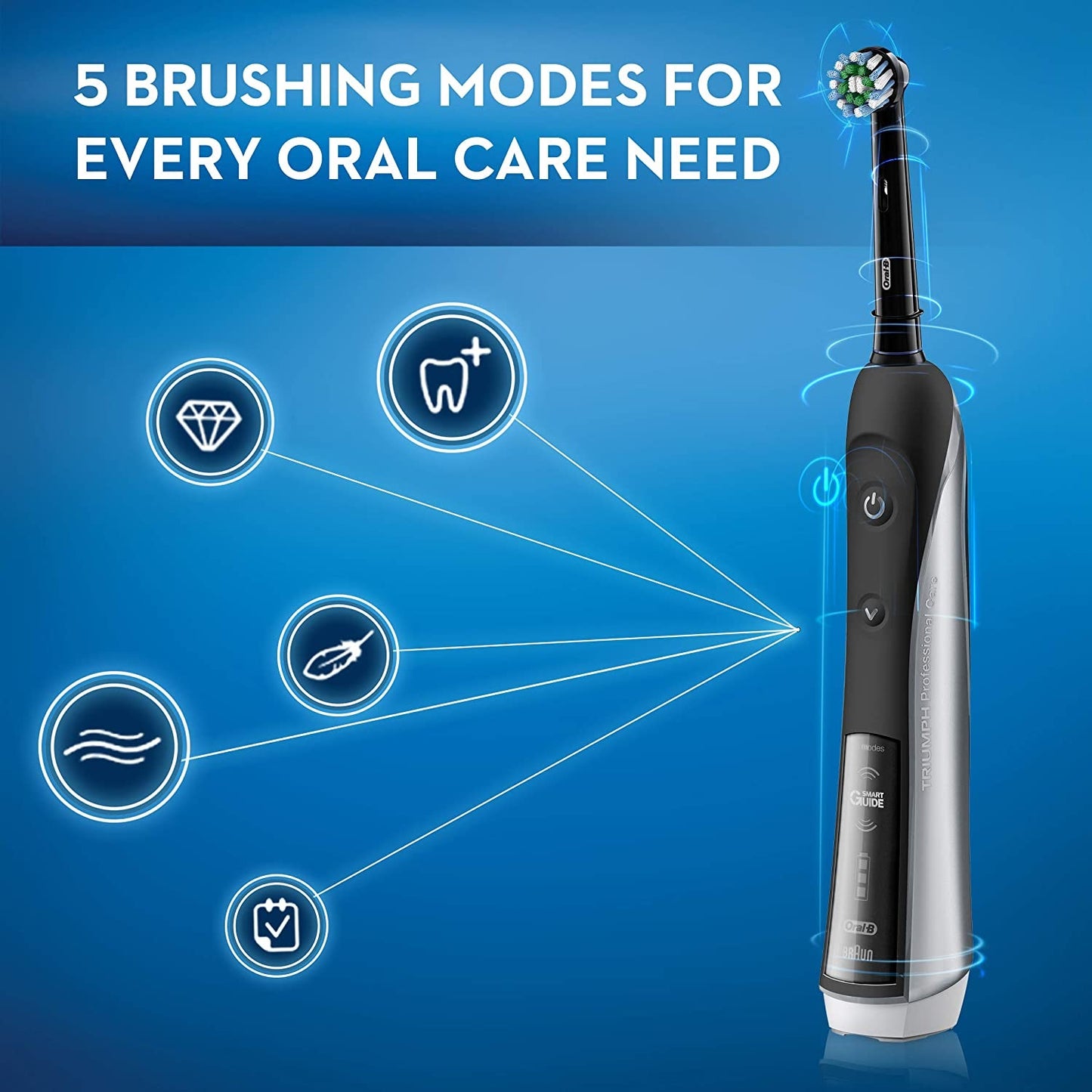Oral-B Pro 5000 SmartSeries Electric Toothbrush With Bluetooth Connectivity, Black Edition
