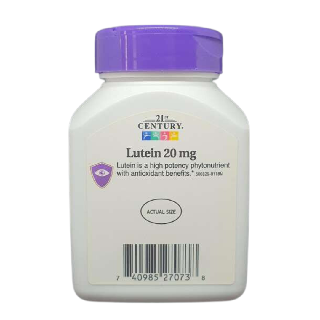 21st Century Lutein 20mg Eye Health Support, 60 Softgels