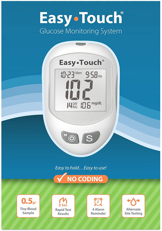 EasyTouch Glucose Monitoring System Includes 10 Twist Lancets and 1 Lancing Device (807001)