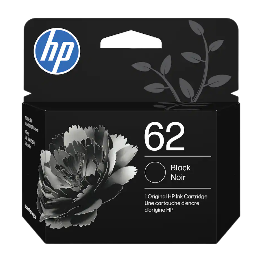 HP 62 Black Original Ink Cartridge - C2P04AN
