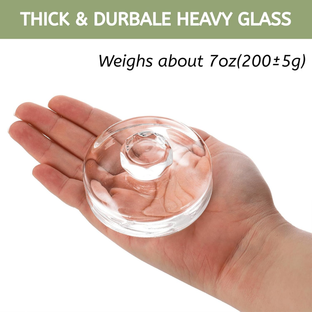 YOUEON Fermentation Glass Weights with Easy-Grip Handles for Wide-Mouth Mason Jars, 9 Pack