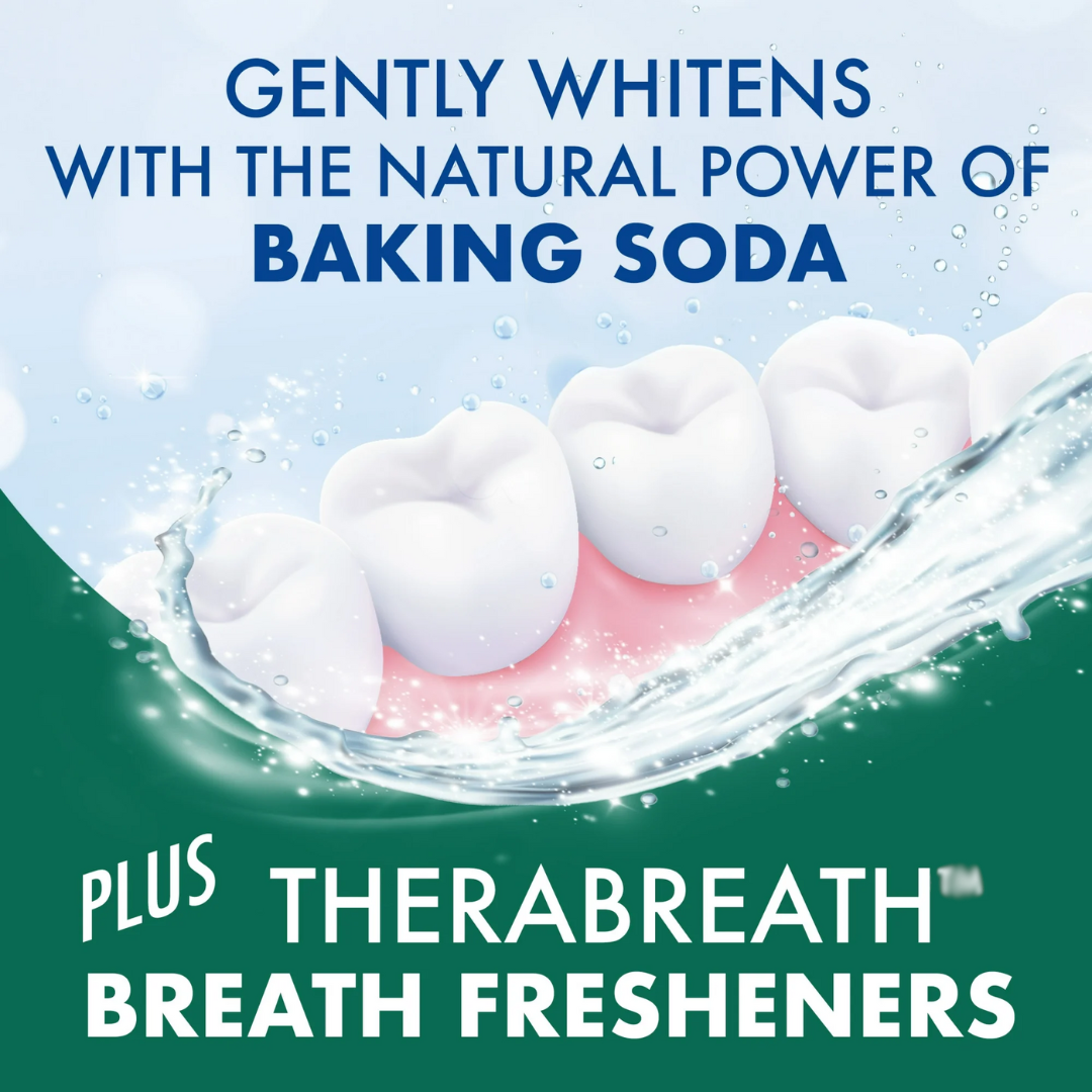 Arm & Hammer plus TheraBreath Fresheners Whitening Invigorating Icy Mint Toothpaste, 5.5 oz / 156 g