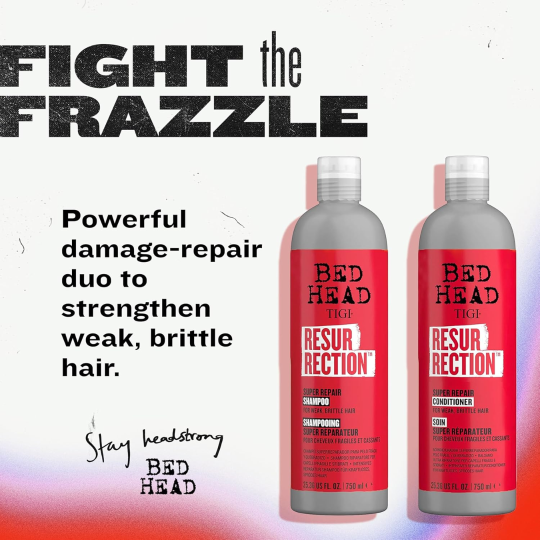 TIGI Bed Head Resurrection Super Repair for Weak & Brittle Hair, 25.36 oz / 750 ml