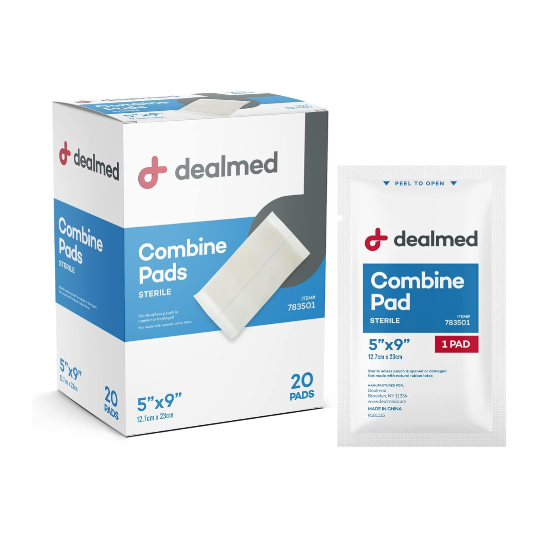 Dealmed Sterile Combine Pads 783501 5"x 9", 20 Pads