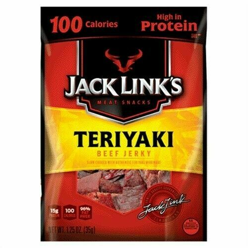 Jack Link’s Beef Jerky Teriyaki, Good Source of Protein, 96% Fat Free, No Added MSG, 1.25 oz. / 35g