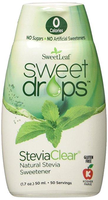SweetLeaf Sweet Drops Liquid Stevia Sweetener, SteviaClear, 1.7 Ounce