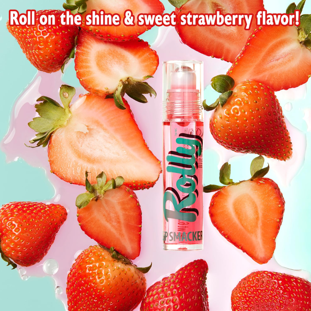 Lip Smacker Rolly Strawberry Lip Gloss, 6.2 ml / 0.2 oz