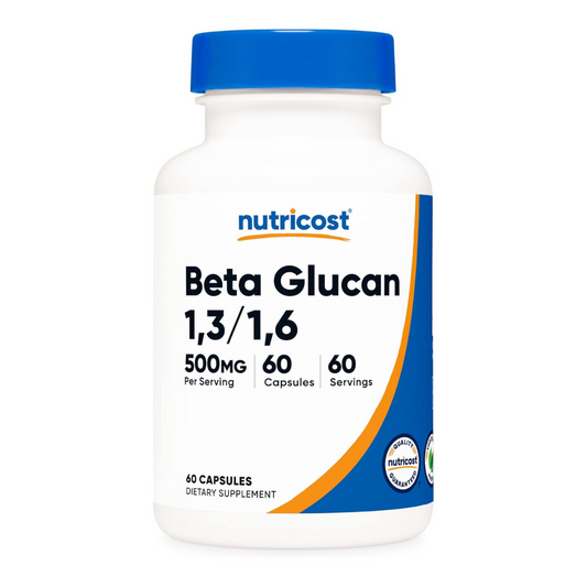 Nutricost Beta Glucan 1,3/1,6 500mg Supplement 60 Capsules