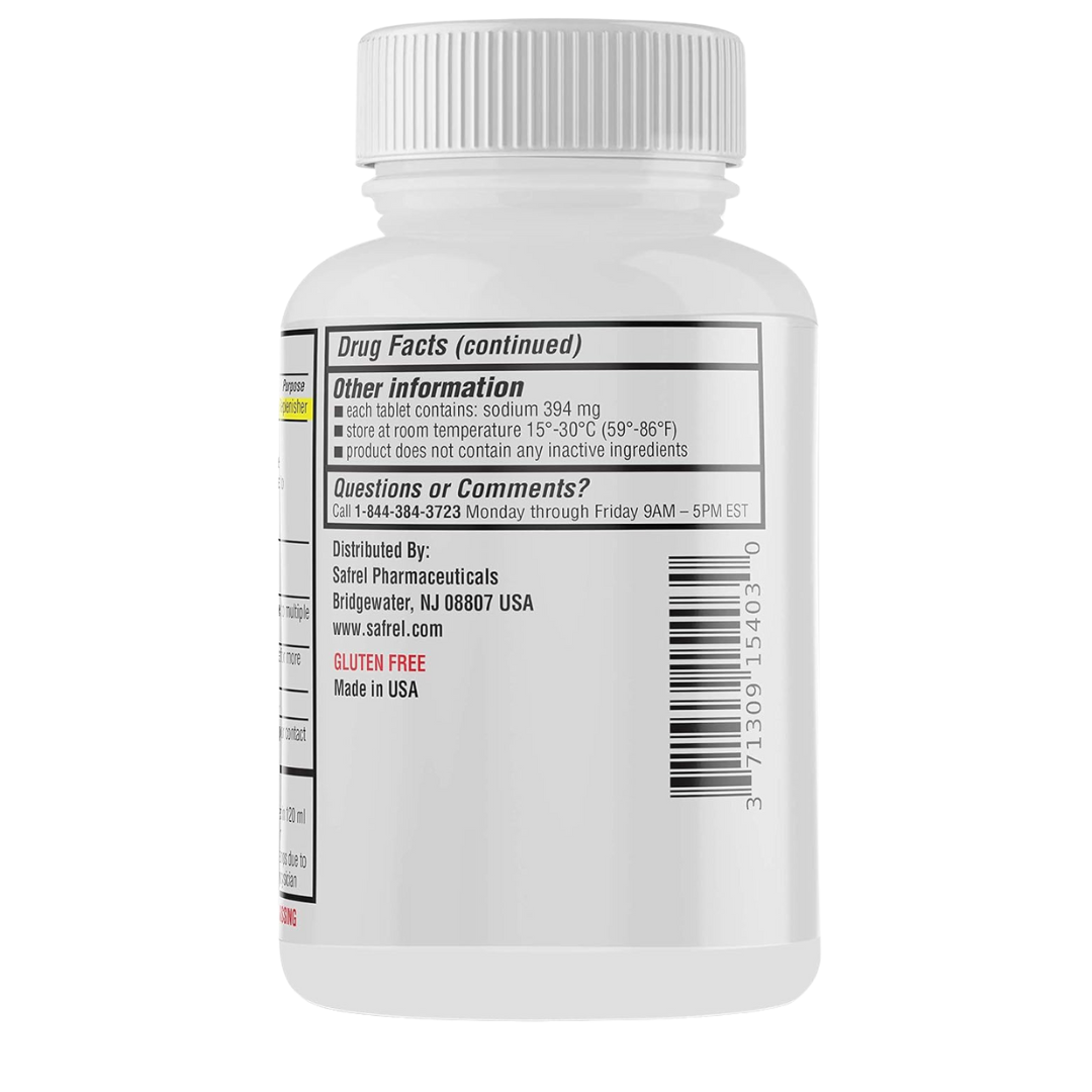 Safrel Sodium Chloride Normal Salt Tablets USP 1 gram for Solution or Oral Use 300 Tablets