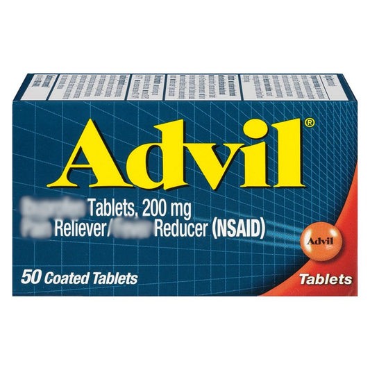 Advil 200mg Coated Tablets for Fever Relief (50 Count)