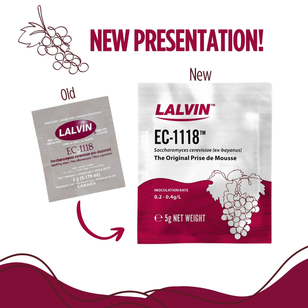 Lalvin EC-1118 Dried Wine Yeast, 1 Piece