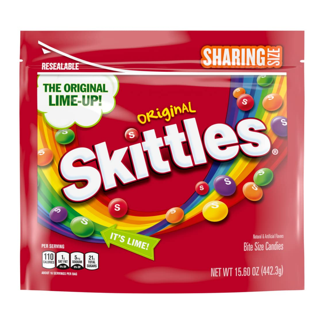 Skittles Gummies Resealable Sharing Size