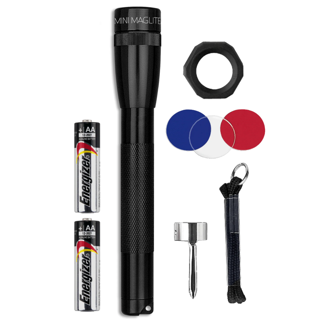 Mini MagLite Led Flashlight Ultra Bright 127 Lumens SP2201C, Black