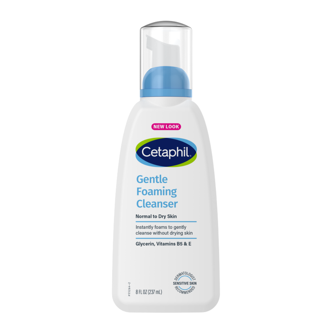 Cetaphil Gentle Foaming Cleanser for Normal to Dry Skin, 8 oz / 237 ml