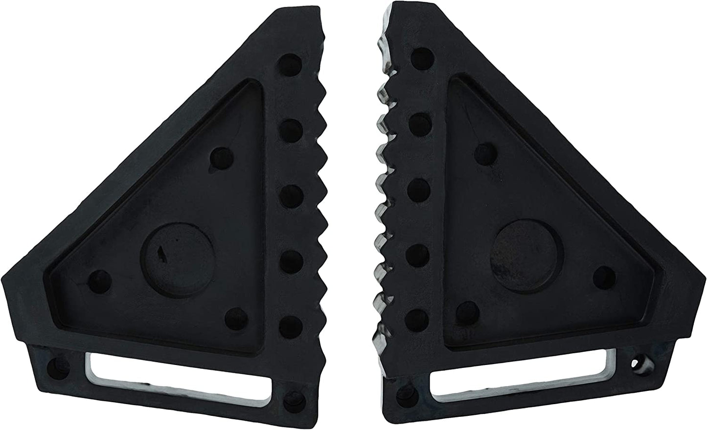MAXXHAUL 70472 Solid Rubber Heavy Duty Black Wheel Chock 8" x 4" x 6" (2 Pack)