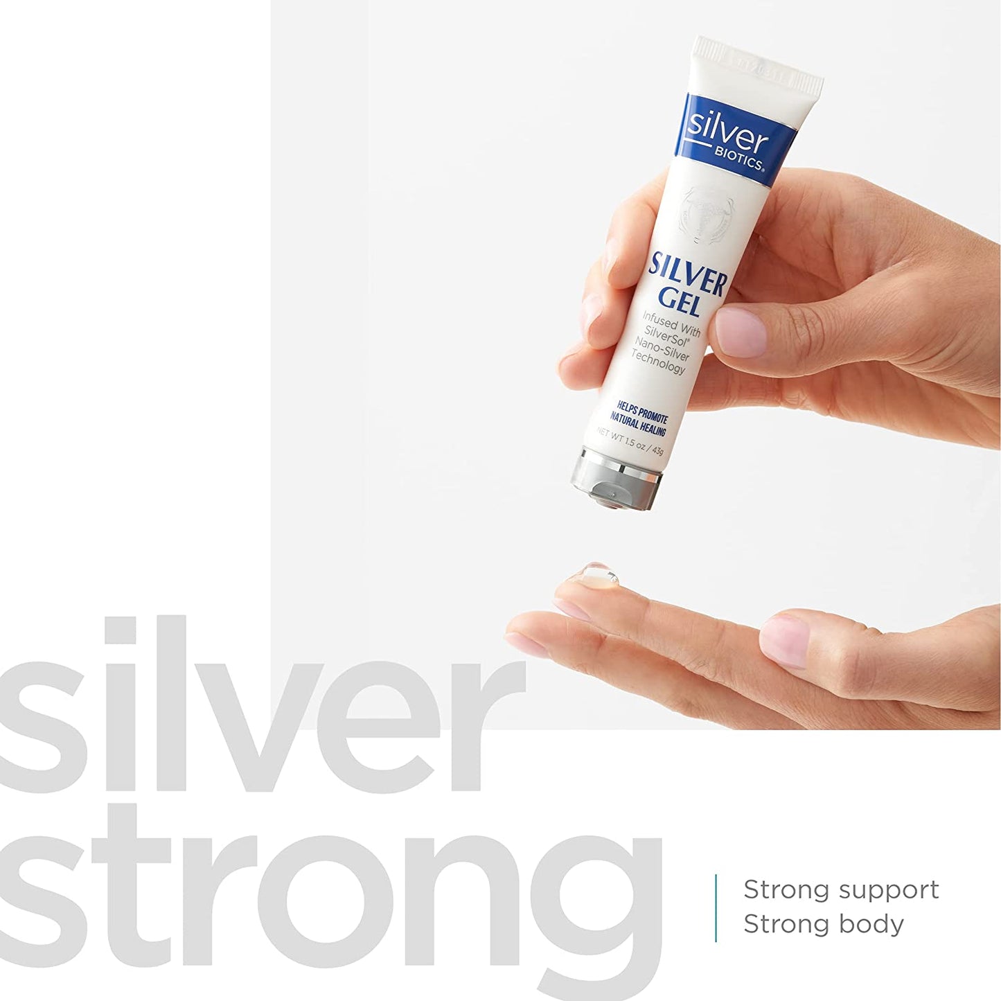 Silver Biotics Silver Gel Infused with SilverSol, Nano-Silver Technology, 4 oz