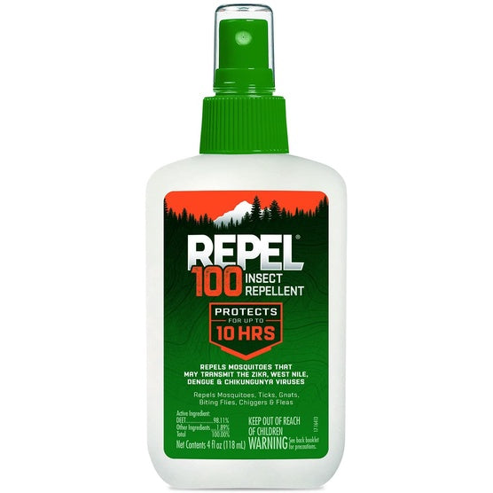 Repel 100 Insect Repellent Spray Protect up to 10 HRS, 4 fl.oz / 118ml