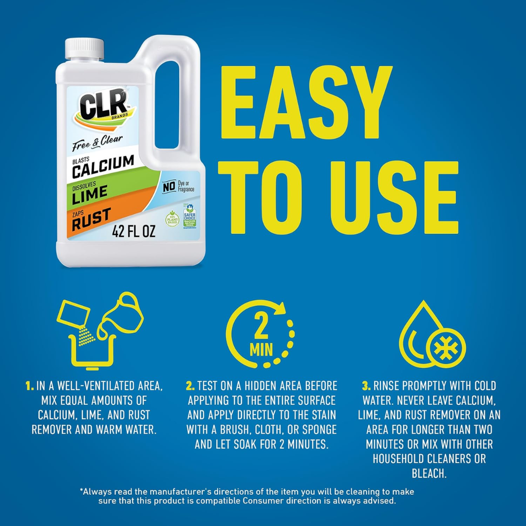 CLR Brands Calcium, Lime & Rust Multi-Use Remover, 42 oz / 1.24 L
