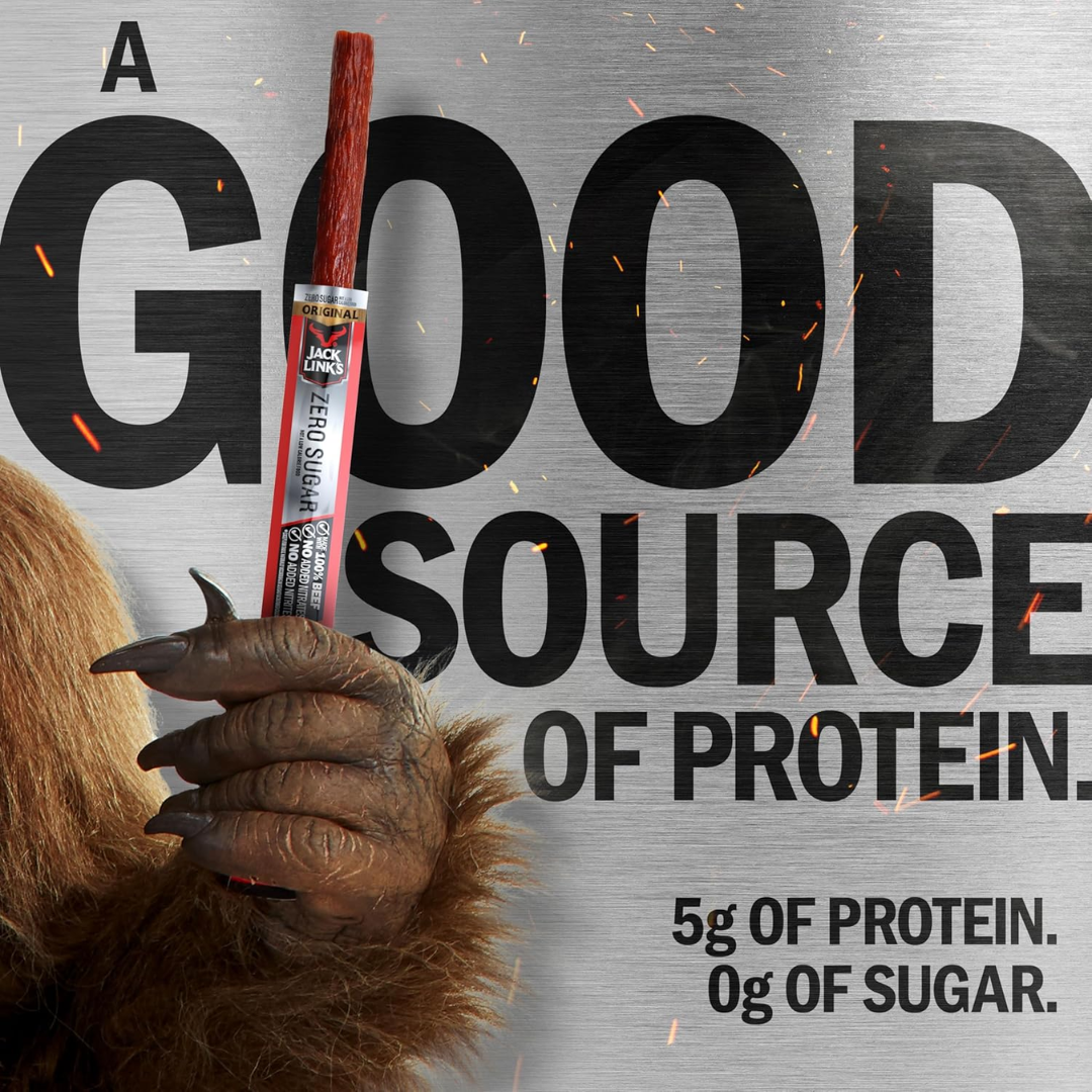 Jack Link's Zero Sugar Original Ready to Eat Beef Stick 5 g Protein, 1 Count
