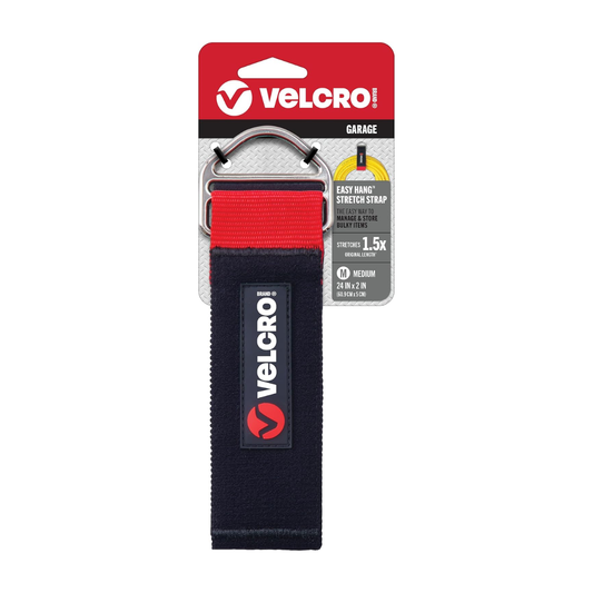 Velcro Easy Hang Stretch Storage Strap Heavy Duty Elastic Medium Black – 24 x 2