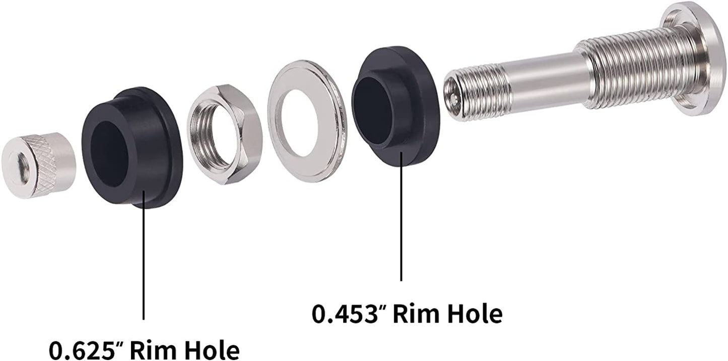 Vaincre 4pcs Metal Valve Stems, Tire Valve Stems High Pressure Valve Stems JS-JS129A