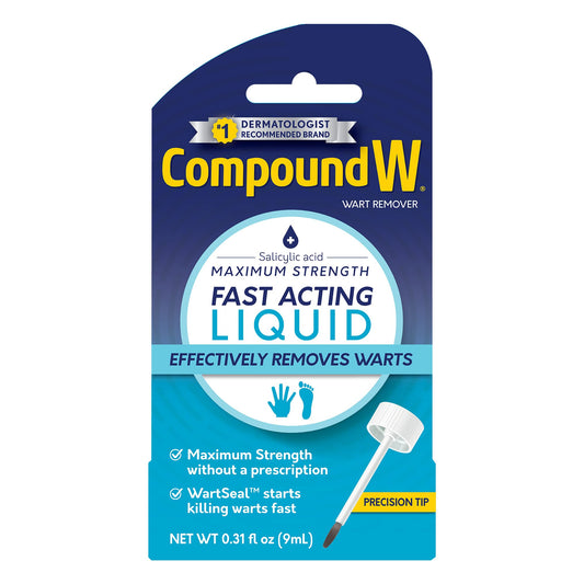 Compound W Fast Acting Liquid, Salicylic Acid Wart Remover , 9 mL