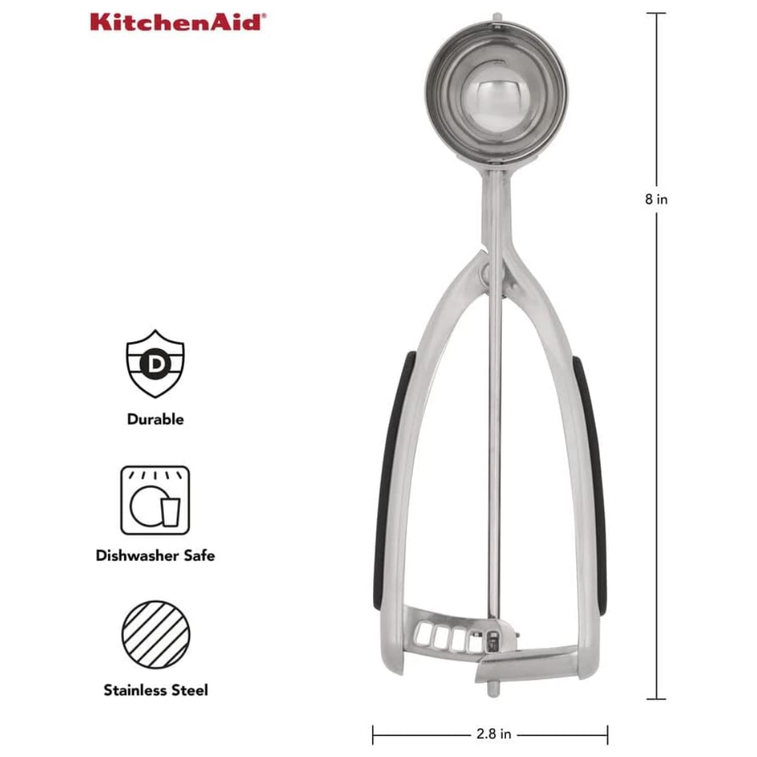 KitchenAid Cookie Dough Scoops Set of 3, Black
