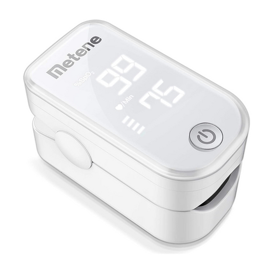 Metene Pulse Oximeter Fingertip Blood Oxygen Saturation Monitor (White)