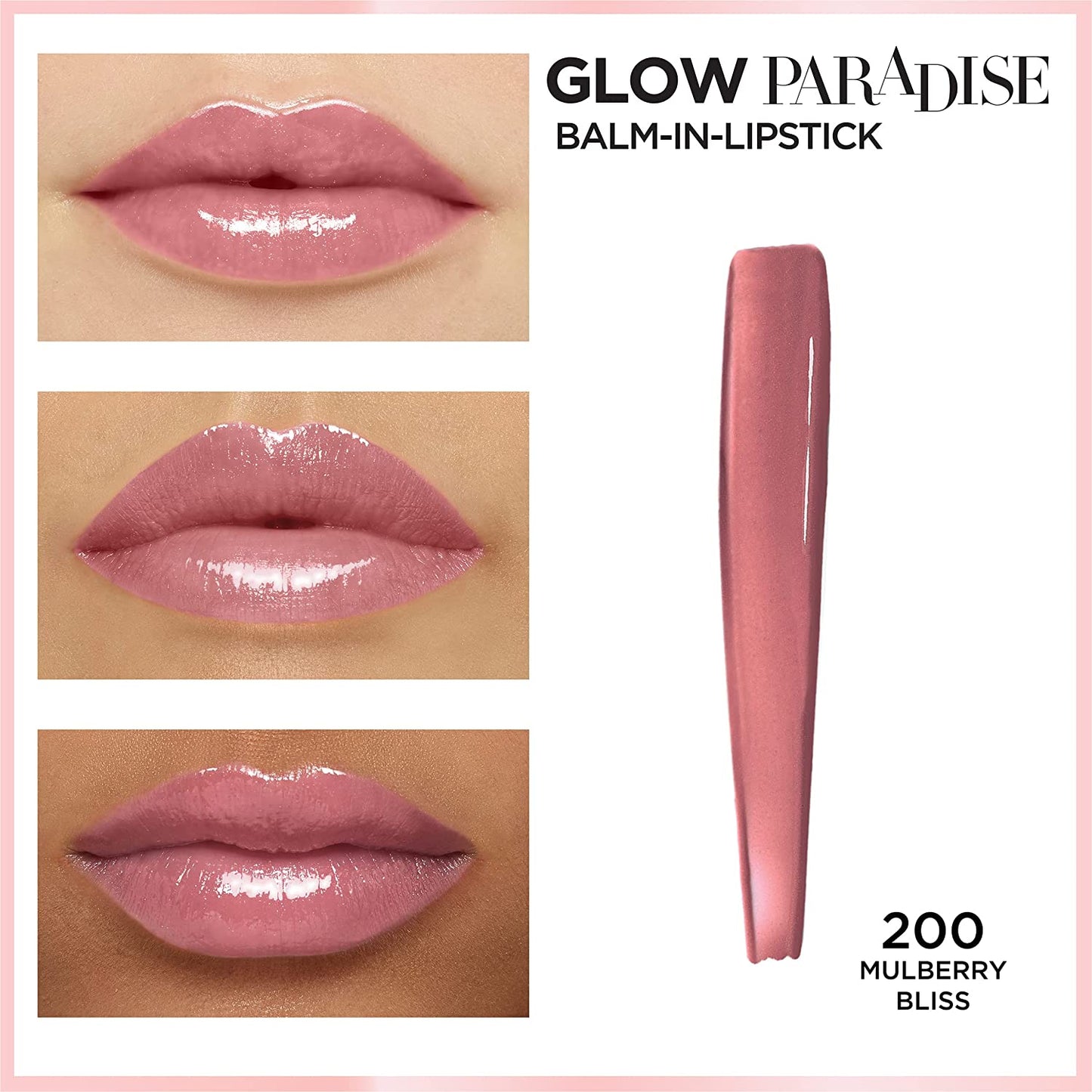 L'Oreal Paris Glow Paradise Hydrating Balm-in-Lipstick Cushiony balm with pomegranate extract 0.01Oz